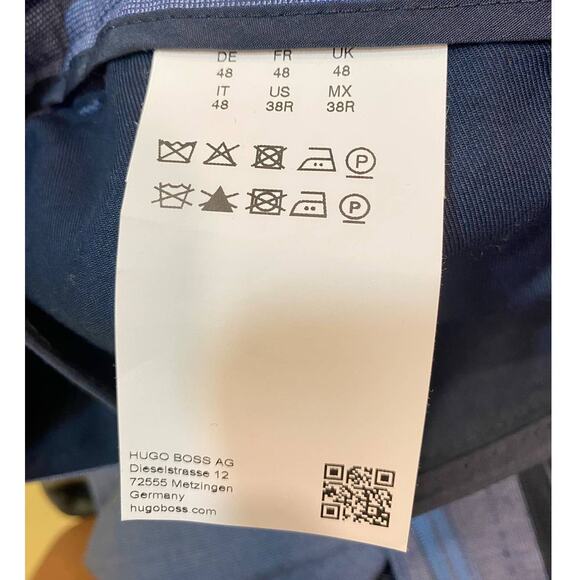 Hugo Boss Blue 100% Wool Men's Dress Pants 38us Regular, Work Pants - Picture 5 of 9